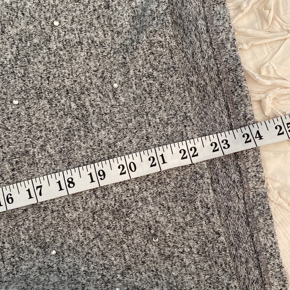 Zara Heather Grey Knit Long Sleeve V-Neck Sweater Top Pullover Sz. S black label - Picture 10 of 13